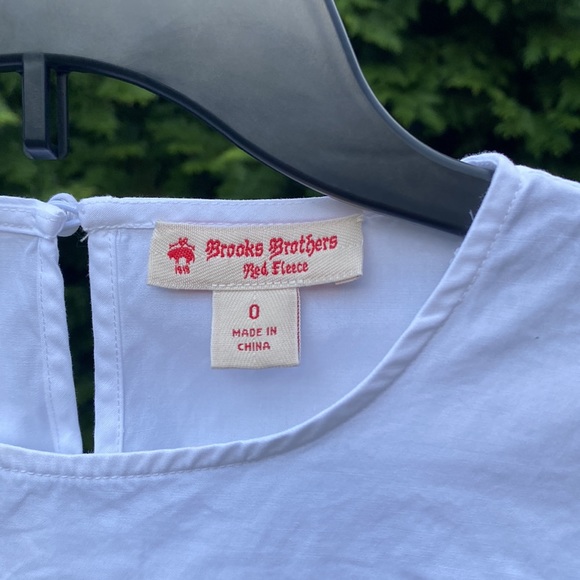 Brooks Brothers Embroidered White Cotton Belle Sleeves Shirt - Picture 4 of 4